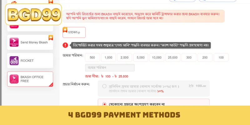 4 BGD99 payment methods