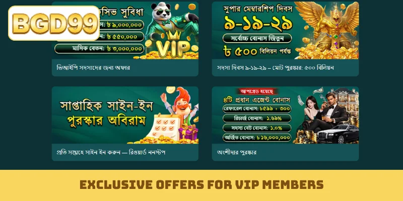 Exclusive offers for VIP members