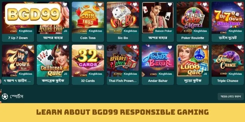 Learn about BGD99 responsible gaming