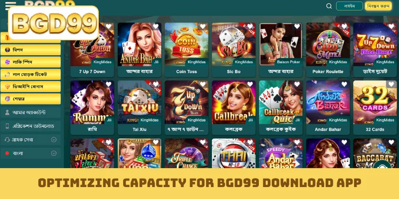 Optimizing capacity for BGD99 download app