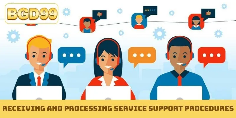 Receiving and processing service support procedures