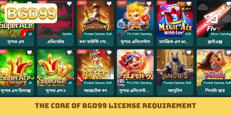 The core of BGD99 license requirement